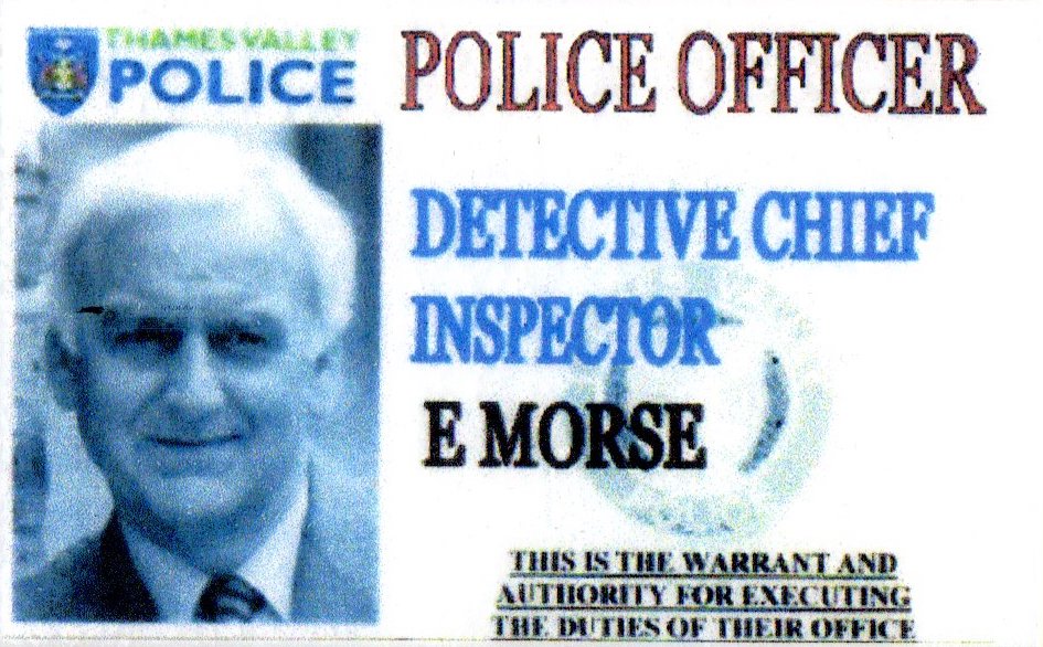Inspector Morse Warrant Card